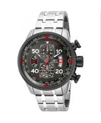 [Free Shipping] Invicta Men's Watch Accessory Mens 17204 Aviator Quartz Chronograph Gunmetal Dial Watch Black