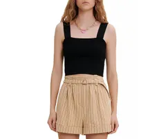 マージュ レディース トップス シャツ Maje Maclyna Square Neck Crop Top Black ブラックのサムネイル