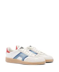 サントーニ レディース シューズ スニーカー スエード レザー Santoni Womens Leather and Suede DBS Oly Sneakers WhiteBlueRed ホワイトのサムネイル