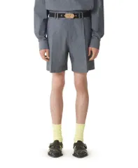 ランバン メンズ ボトムス ハーフパンツ・ショーツ ショートパンツ Lanvin Chambray Shorts Navy Blue ネイビーのサムネイル
