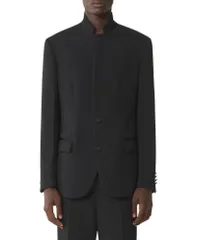 ランバン メンズ アウター ジャケット・ブルゾン ウール Lanvin Wool Jacket with StandUp Collar Black ブラックのサムネイル