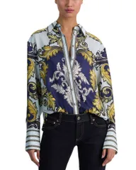 アリスアンドオリビア レディース トップス シャツ Alice and Olivia Lane Button Front Shirt Antique Scrollのサムネイル