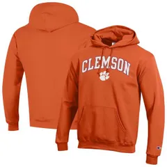 チャンピオン メンズ アウター パーカー・スウェット ロゴ フリース MensChampion Orange Clemson Tigers Arched Logo Fleece Pullover Ho