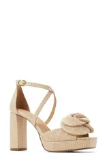 テッドベーカー レディース シューズ ヒール プラットフォーム サンダル Ted Baker London Maddy Rose Platform Sandal Naturalのサムネイル