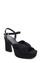 アッシュ レディース シューズ ヒール プラットフォーム サンダル スエード アンクル Ash Opusuede Ankle Straplatform Sandal Black ブラックのサムネイル