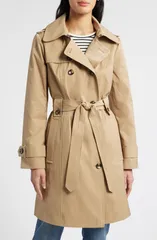 ロンドンフォグ レディース アウター ジャケット・ブルゾン コート London Fog Missy Hooded Belted Trench Coat Khaki カーキのサムネイル