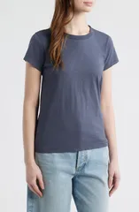 ラグアンドボーン レディース トップス Tシャツ コットン rag bone The Slub Cotton TShirt Storm Blue ブルーのサムネイル