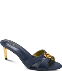 ダナキャラン レディース シューズ サンダル Donna Karan Samson Madallion Hardware Dresslide Sandals Navy ネイビーのサムネイル