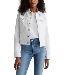 エージージーンズ レディース アウター コート デニム ジャケット AG Jeans Robyn Fittedenim Jacket White ホワイト