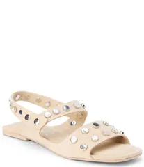 マチス レディース シューズ サンダル スエード Matisse Kira Suede Studded Slingback Sandals Natural Suede