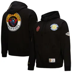 ミッチェルネス メンズ アウター パーカー・スウェット Mens Mitchell Ness Black Golden State Warriors Hardwood Classics Blackouのサムネイル
