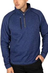 カッターアンドバック メンズ アウター ニット・セーター ハーフジップ ジャケット Cutter Buck Mainsail Sweater Knit Half Zip Jacketour Blueのサムネイル