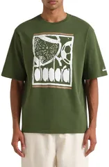 ディアドラ レディース トップス Tシャツ コットン グラフィック Diadora Legacy I Cotton Graphic TShirt Green Botanic グリーンのサムネイル