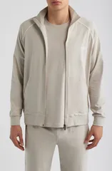 ボス メンズ アウター パーカー・スウェット ジャケット BOSS Mix Match Zip Jacket Open Grey グレーのサムネイル