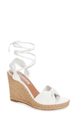 アクアズーラ レディース シューズ サンダル Aquazzura Carina Espadrille Wedge Sandal Optic White ホワイトのサムネイル
