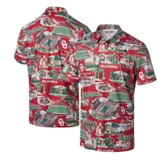 レインスプーナー メンズ トップス ポロシャツ Mens Reyn Spooner Crimson Oklahoma Soonerscenic Polo Crimson クリムゾンのサムネイル