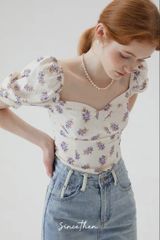 Sézane 刺繍ブラウス 半袖 ホワイト SEZANE - メルカリ