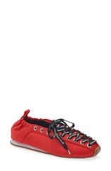 ガニー レディース シューズ パンプス レース Ganni Sporty LaceUp Ballerina Flat Goji Berry