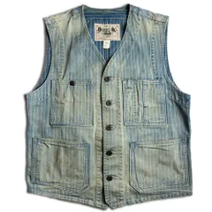【極美品】RRL ELLENGTON WABASH VEST ウォバッシュ ストライプ インディゴ ダブルアールエル 2000000025315のサムネイル