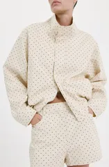 マンゴ レディース アウター ジャケット・ブルゾン MANGO Chaqueta Dots Jacket Ecru エクリュのサムネイル