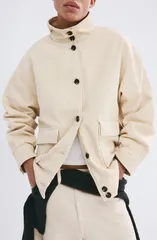 マンゴ レディース アウター ジャケット・ブルゾン MANGO Cazadora Eugenie Jacket Vanillaのサムネイル