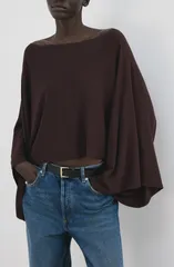マンゴ レディース トップス シャツ ケープデザイン キャップ ケープ MANGO Cape Sleeve Crop Top Wine ワインのサムネイル