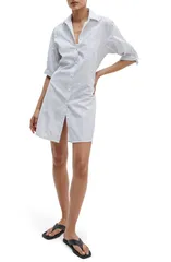 ラグアンドボーン レディース トップス ワンピース ミニ シャツ rag bone Lucia Stripe Mini Shirtdress Navy Stripe ネイビーのサムネイル