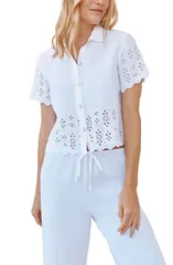ベラダール レディース トップス シャツ 刺繍 Bella Dahl Embroidered Boxy Shirt White ホワイトのサムネイル