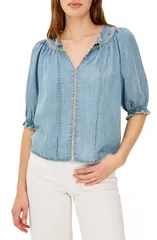 レイルズ レディース トップス シャツ Rails Belina Chambray Top Washed Blue ブルーのサムネイル