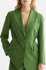 スコッチアンドソーダ レディース アウター ジャケット・ブルゾン ブレザー Scotch Soda Charm Belted Blazer Garden Green グリーンのサムネイル