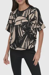 ダナ キャラン ニューヨーク レディース トップス シャツ クルーネック DKNY Crewneck Top Floral Printのサムネイル