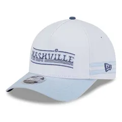 ニューエラ メンズ アクセサリー 帽子 ジャージー Mens New Era WhiteLight Blue Nashville SC 2025 Jersey Hook 9FORTY MCrown Adjustable Hat White ホワイト