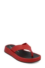 ミア レディース シューズ パンプス サンダル MIA Pamelia Wedge Sandal Deep Red レッドのサムネイル