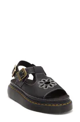 ドクターマーチン レディース シューズ パンプス サンダル Dr Martens Dunnet Flower Slingback Sandal Black ブラックのサムネイル
