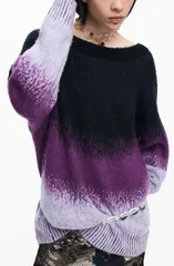 デジグアル レディース アウター パーカー・スウェット セーター Desigual Ombr Sweater Purple Multi パープルのサムネイル