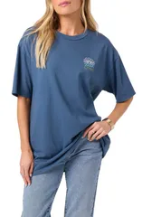 オニール レディース トップス Tシャツ ONeill Horizon Oversize TShirt Blue Fusion ブルーのサムネイル