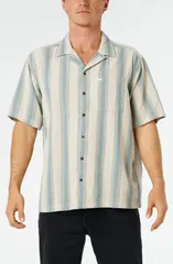 リップカール メンズ トップス シャツ コットン Rip Curl Classic Surf Weaver Stripe Cotton Camp Shirt Vintage White ホワイトのサムネイル