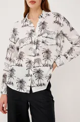 レイルズ レディース トップス シャツ リネン Rails Charlinen Blend ButtonUp Shirt Ivory Bengal アイボリーのサムネイル