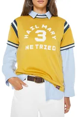 マザー レディース トップス Tシャツ コットン MOTHER The Sport Rib Rowdy Cotton Blend TShirt We Triedのサムネイル