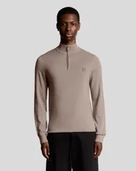 ライルアンドスコット メンズ アウター パーカー・スウェット ハーフジップ セーター Lyle Scott Eagle Merino Quarter Zip Sweater Cinderのサムネイル