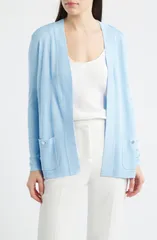 アンクライン レディース アウター カーディガン Anne Klein Malibu Open Front Cardigan Lakeshoreのサムネイル