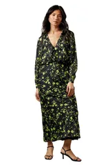 ウエアハウス レディース トップス ワンピース フラワー柄 ミディ フラワー Warehouse Shadow Stripe Floral Batwing Midi Dress Floral ストライのサムネイル