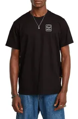 ジースター メンズ トップス Tシャツ コットン グラフィック GSTAR Back GR Loose Organicotton Graphic TShirt Dark Black ブラックのサムネイル