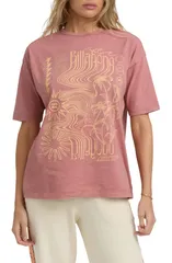 ビラボン レディース トップス シャツ コットン グラフィック Billabong Surf Coalition Cotton Graphic TShirt Dark Chinoのサムネイル