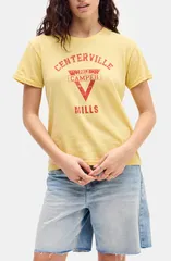 アーバンアウトフィッターズ レディース トップス Tシャツ グラフィック BDG Urban Outfitters Centerville Graphic TShirt Yellow イエローのサムネイル
