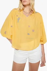 マザー レディース トップス シャツ MOTHER The Breeze Yoke Top Golden Apricot アプリコットのサムネイル