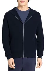 セオリー メンズ アウター パーカー・スウェット コットン Theory Myhlo Perforated Waffle Cotton Zip Hoodie Baltic Xhxのサムネイル