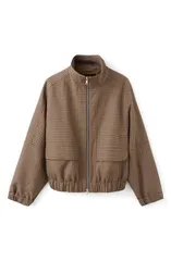 マンゴ レディース アウター ジャケット・ブルゾン MANGO Josef Check Jacket Brown ブラウンのサムネイル