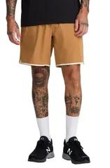 ルーカ メンズ ボトムス ハーフパンツ・ショーツ ショートパンツ コントラスト RVCA Yogger Stretch Contrast Shorts Camel キャメルのサムネイル