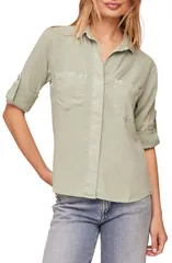 ベラダール レディース トップス シャツ Bella Dahl Split Back ButtonUp Shirt Oasis Greeのサムネイル